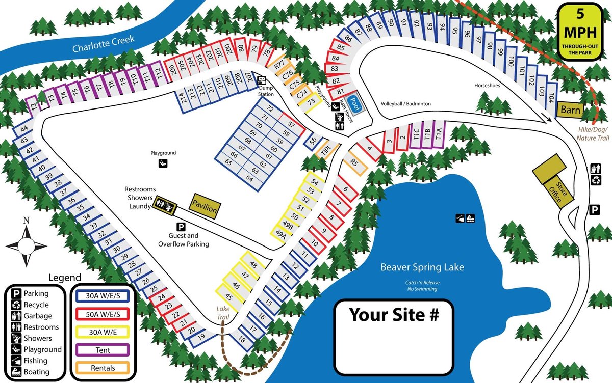 Crazy Acres Campground at Beaver Spring Lake