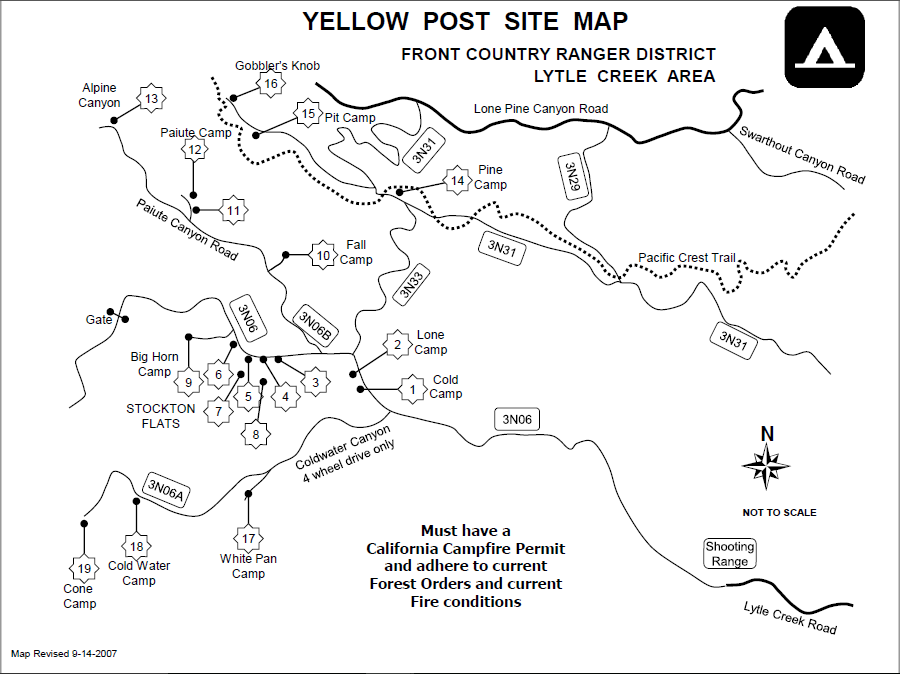 Paiute Canyon Yellow Post Sites