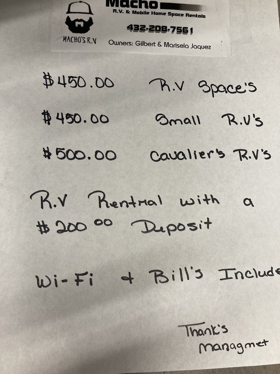 Macho's Rvs and mobile homes